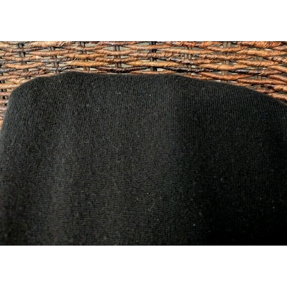 Pure Collection 100% Cashmere V Neck Sweater Women 8 / 10 Long Black Minimalist - Picture 4 of 4